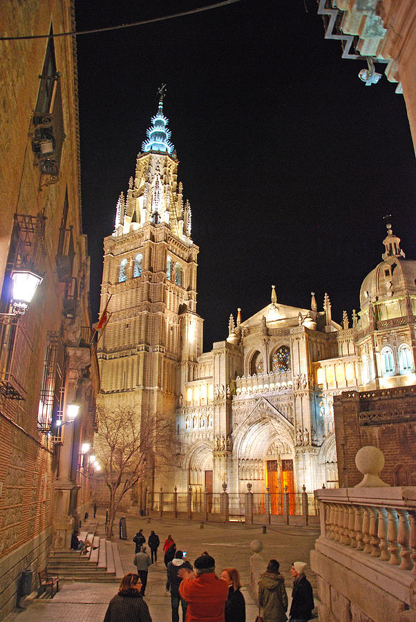 Toledo Cathedral by Night Photograph by Ankya Klay