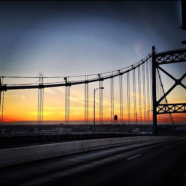 Toledo Photograph - Toledo High Level Bridge At Sunset by Joe Minock