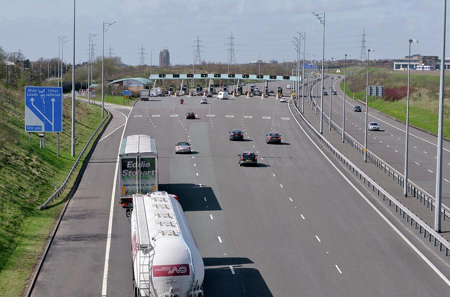 Toll Plaza On M6 Photograph by Robert Brook/science Photo Library