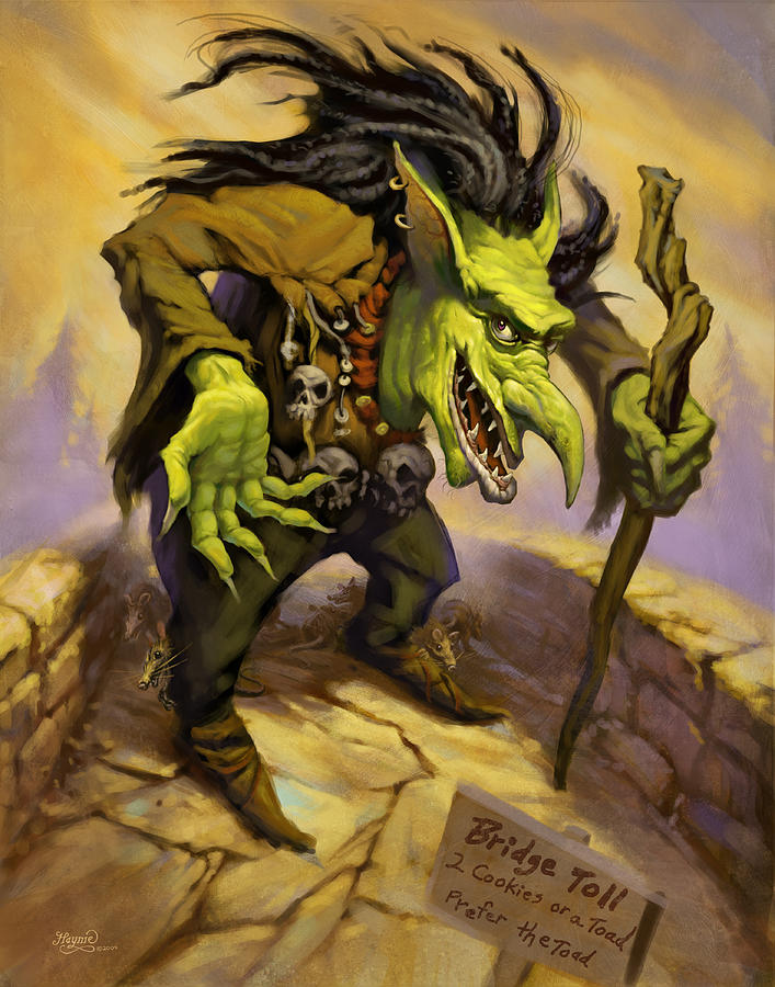Toll Troll Painting by Jeff Haynie