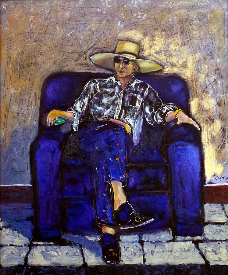 Portrait Painting - Toller Cranston in Mexico by Andrew Osta