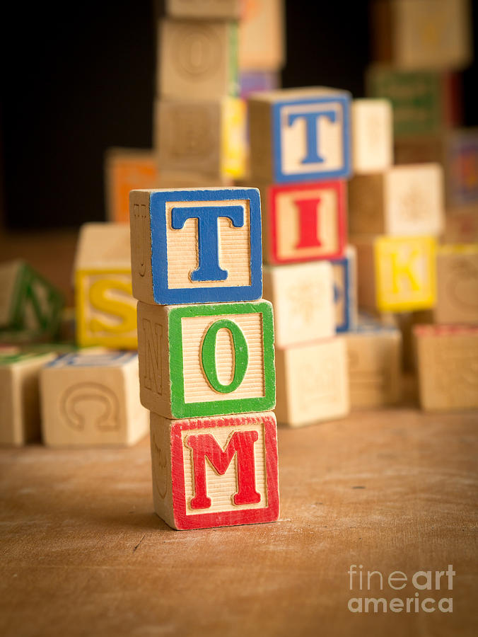 TOM - Alphabet Blocks Photograph by Edward Fielding