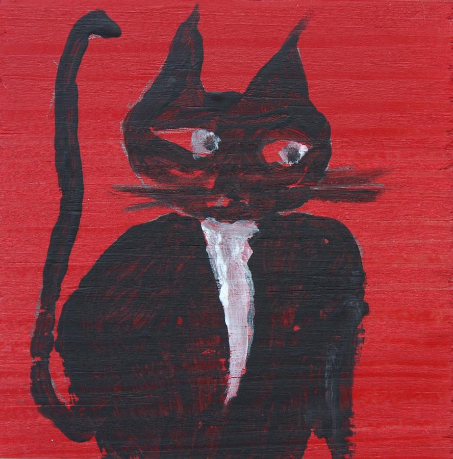 Tom Cat Painting by Roger Cummiskey
