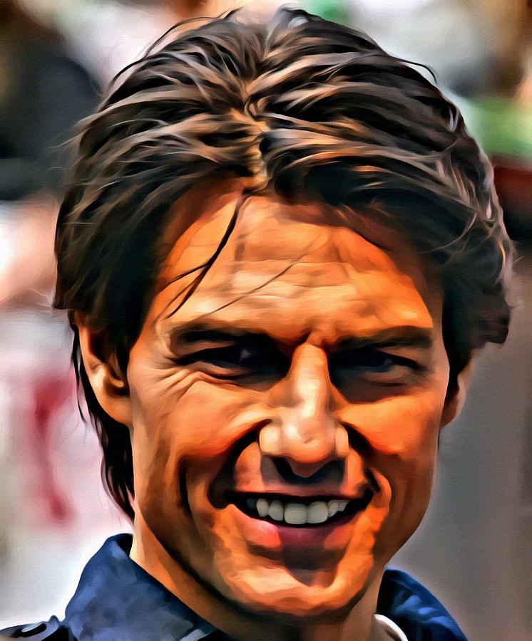 Tom Cruise Portrait Painting by Florian Rodarte