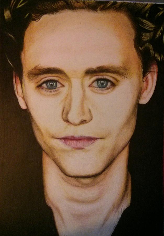 Tom Hiddleston Portrait Drawing by Cheryl Clark - Pixels