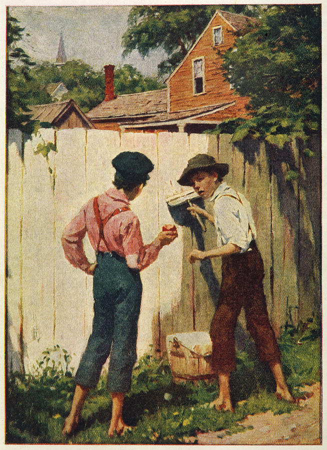 The Adventures Of Tom Sawyer Whitewashing The Fence