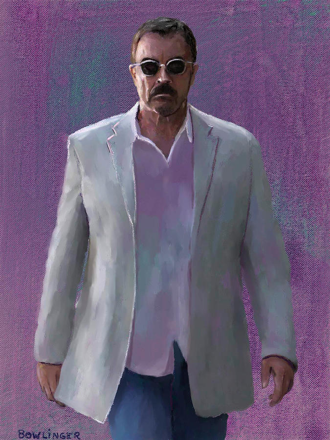 Tom Selleck Painting by Scott Bowlinger