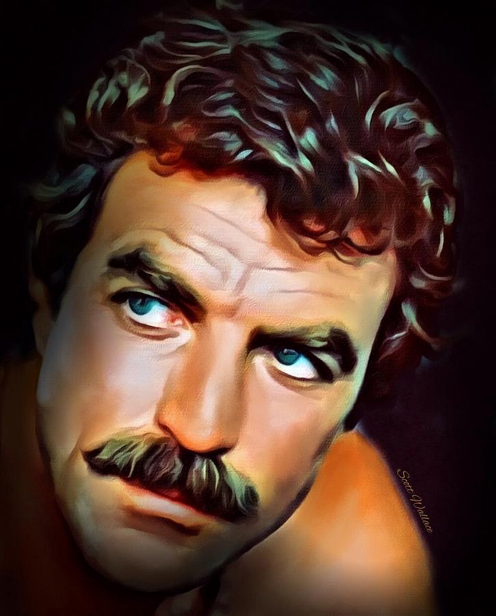 Tom Selleck Digital Art by Scott Wallace Digital Designs