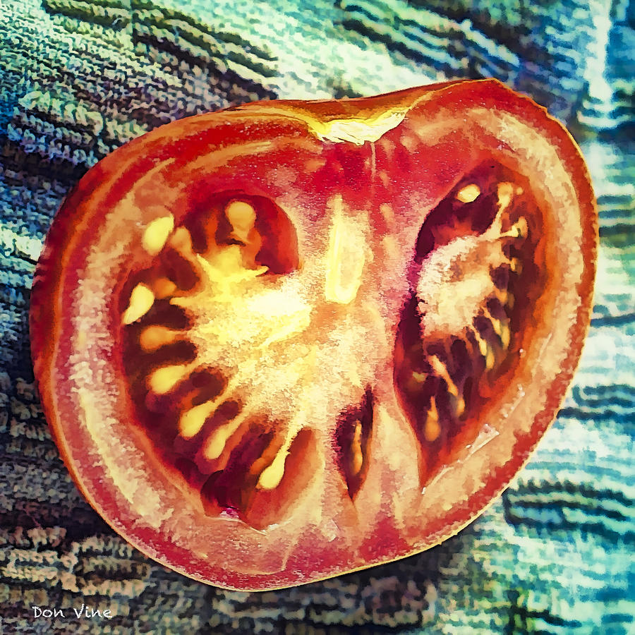 Tomato Half on a Towel  Photograph by Don Vine