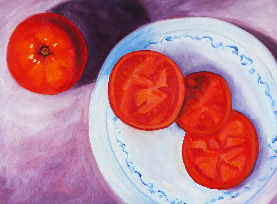 Tomato Painting by Nancy Merkle