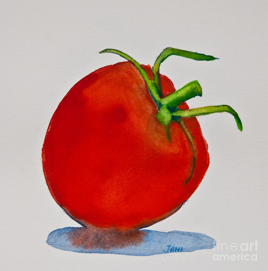 Tomato Study Painting by Jani Freimann