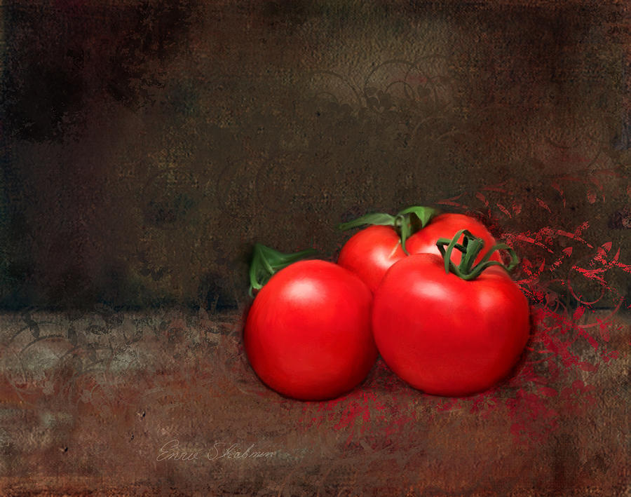 Tomato Trio Painting by Portraits By NC