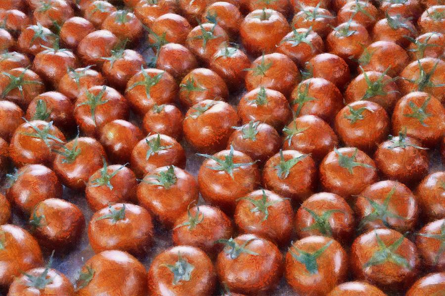 Tomato Photograph - Tomatoes at the Market by Michelle Calkins