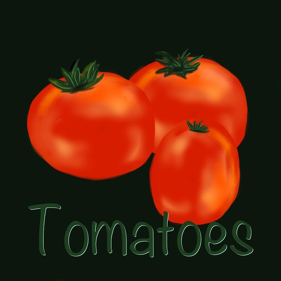 Tomatoes Digital Art by Christine Fournier