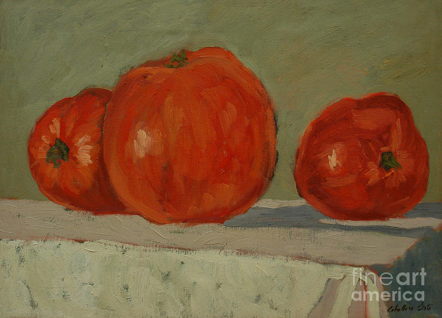 Tomatoes II Painting by Monica Elena