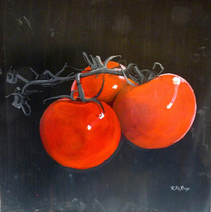 Tomatoes Painting by Richard Le Page