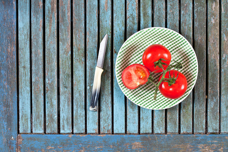 Tomato Photograph - Tomatoes by Tom Gowanlock