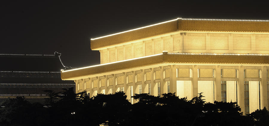 Architecture Photograph - Tomb of Mao Zedong - Beijing China - Tiananmen Square by Brendan Reals