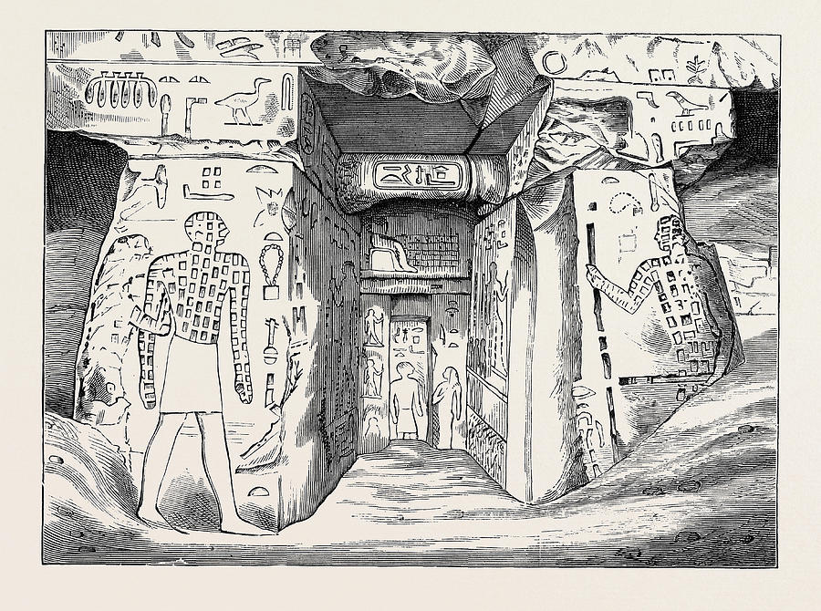 egyptian sarcophagus drawing