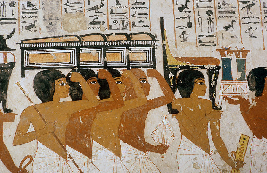 Tomb Painting Of Funeral Of Ramose Painting by George Holton