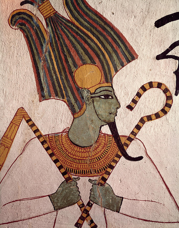 Tomb Painting Of Osiris Painting by Brian Brake