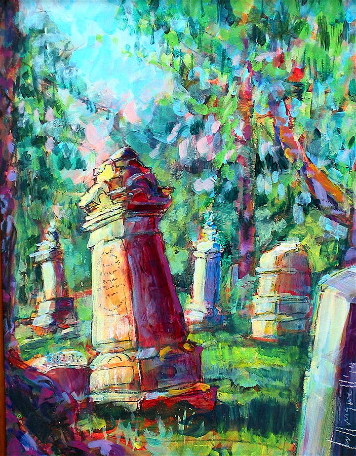Tomb Stones Painting by Les Leffingwell