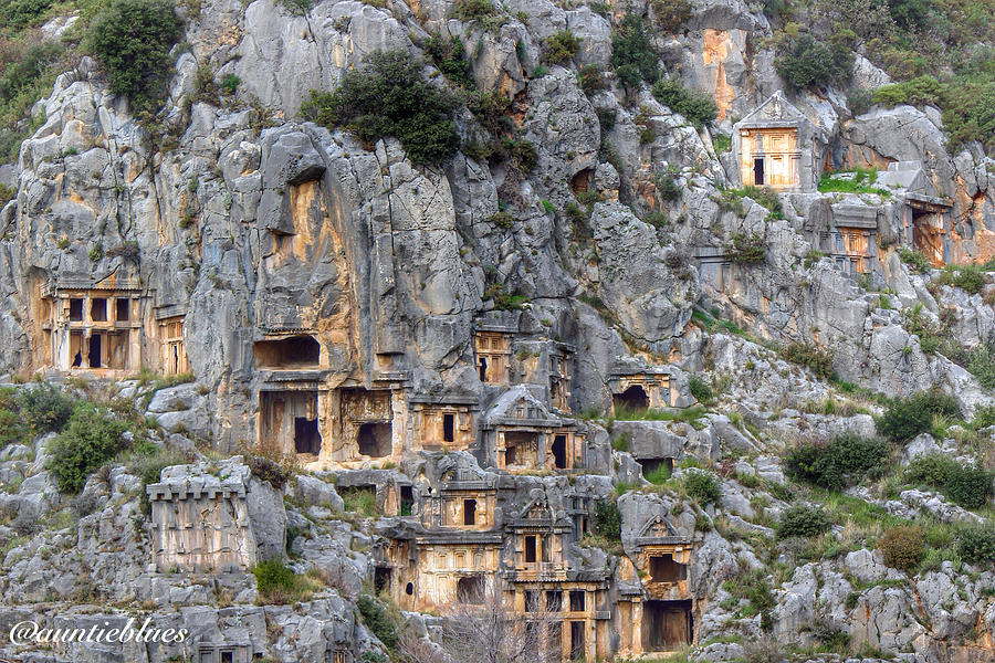 Tombs of Myra Photograph by Auntieblues