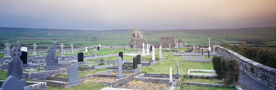 Landscape Photograph - Tombstones In A Cemetery, Poulnabrone by Panoramic Images