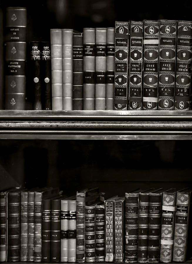 Tomes BW Photograph by Heather Applegate