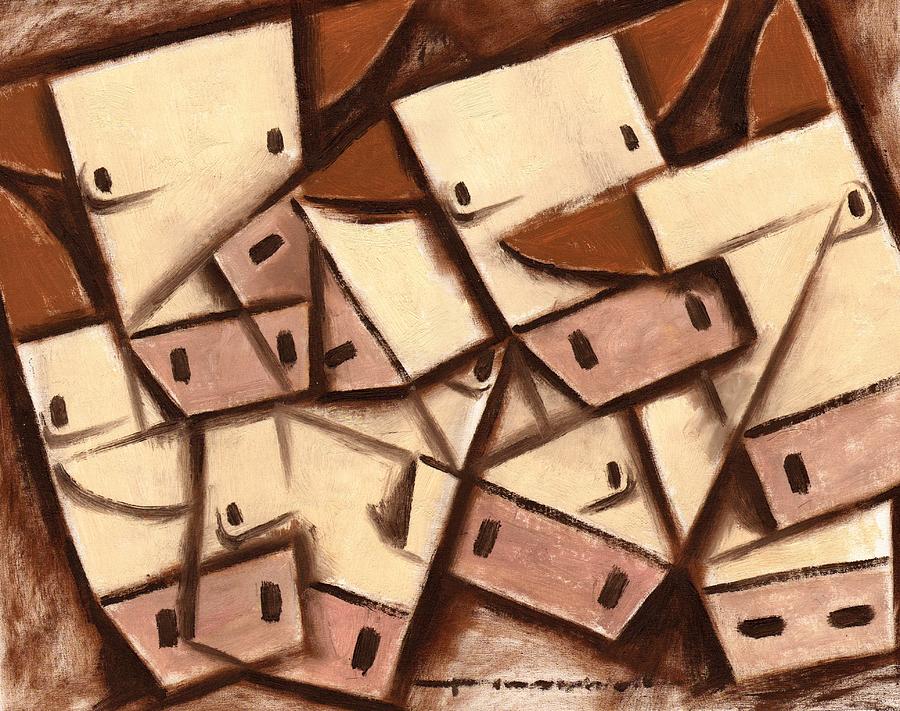 Cow Painting - Tommervik Cubism Cows Cow Art Print by Tommervik Cow Painting - Tommervik Cubism Cows Cow Art Print by Tommervik