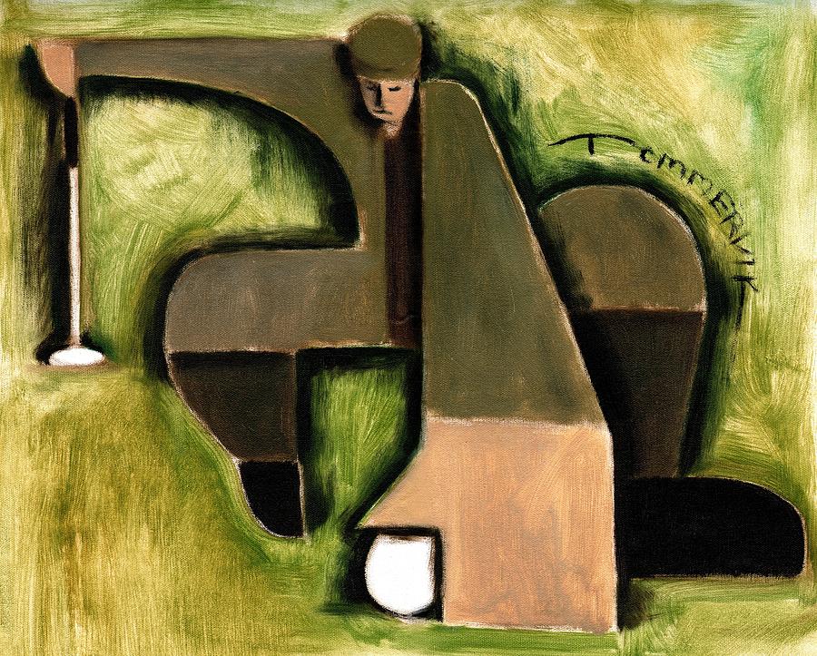 Tommervik Abstract Golf Putter Art Print Painting by Tommervik