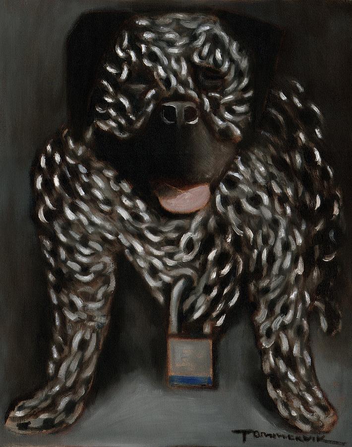 Dog Chain Painting Painting by Tommervik