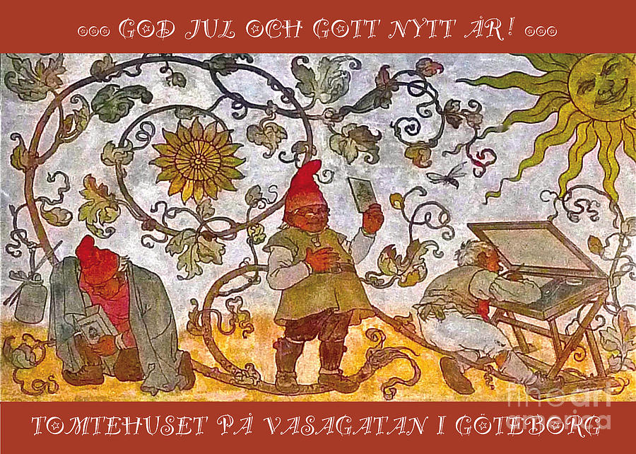 Tomtehuset GOD JUL Mixed Media by Leif Sodergren Tomtehuset GOD JUL Mixed Media by Leif Sodergren