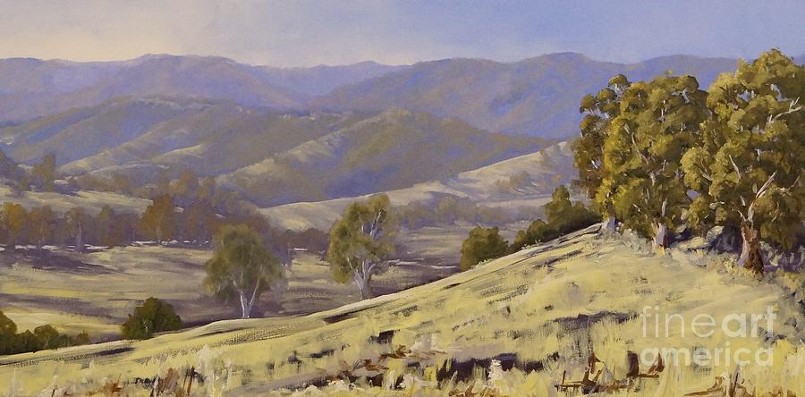 Landscape Painting - Tongarra Hills Albion Park by Jeanette Riley