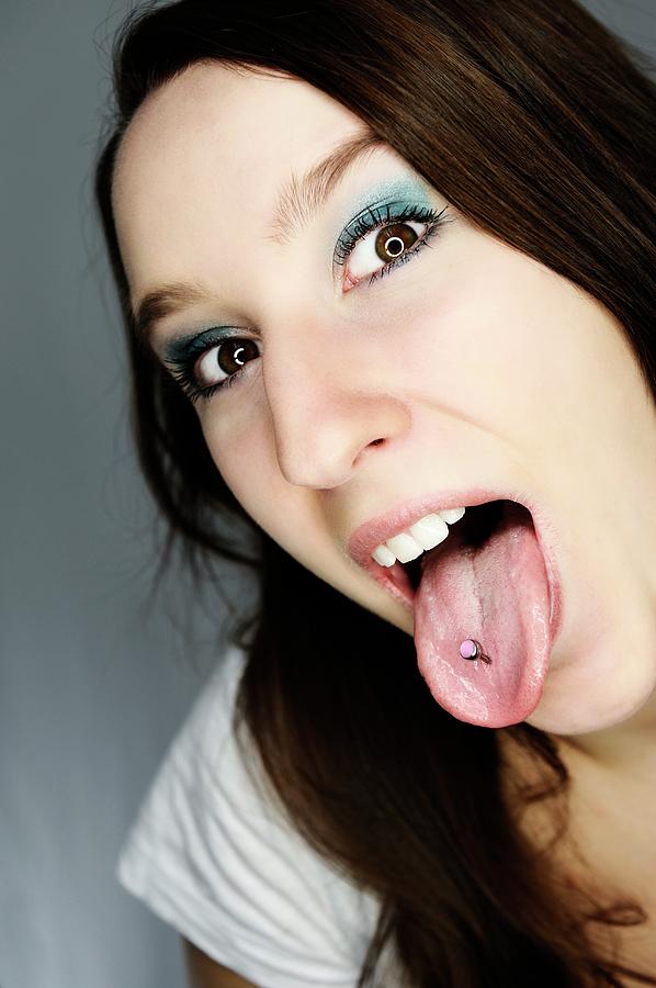 Tongue Piercing Photograph by Bildagentur-online/ohde/science Photo Library