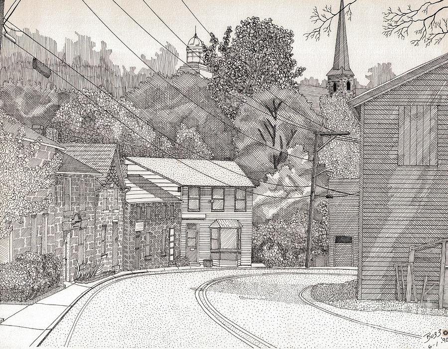Structure Drawing - Tongue Row Ellicott City by Calvert Koerber