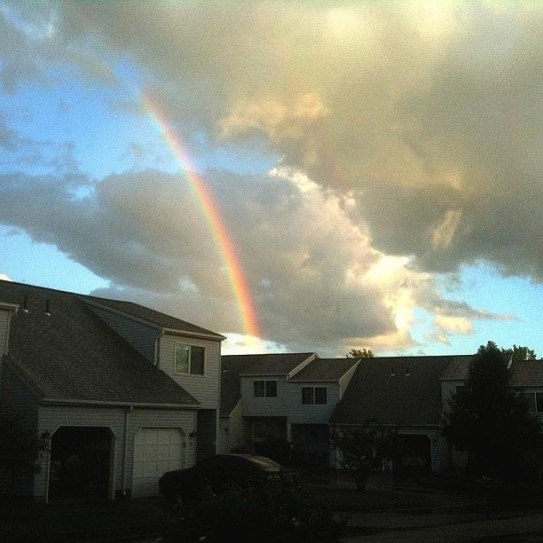 Tonights Rainbow! Photograph by Edward Sobuta