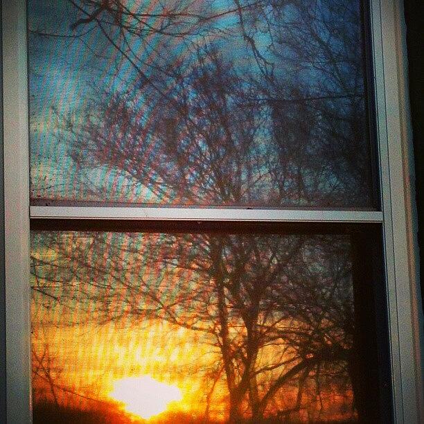 Tonights Sunset Reflecting In My Window Photograph by Stephen Cooper