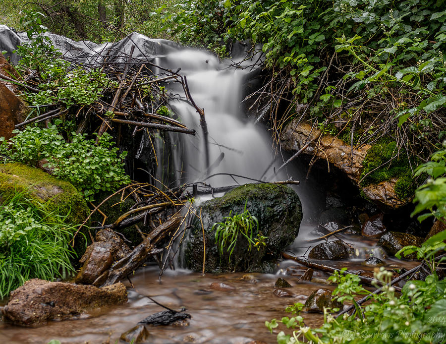 Tonto Falls in Rain Photograph by Aaron Burrows