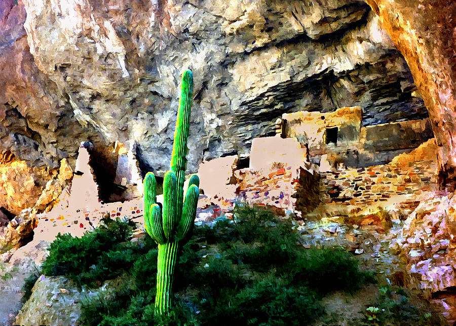 Flower Photograph - Tonto National Monument by Bob and Nadine Johnston