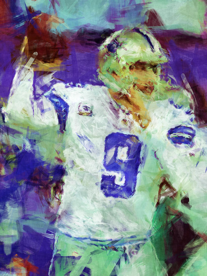 Tony Romo Abstract 2 Digital Art by David G Paul