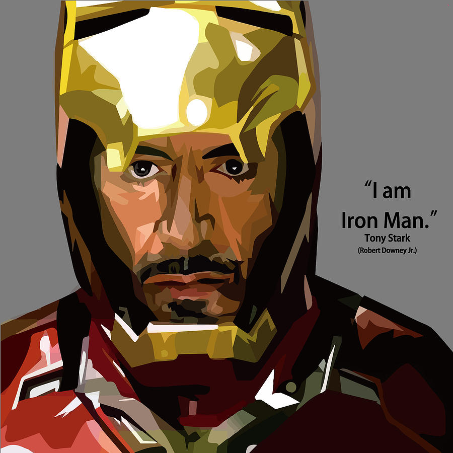 Tony Stark Iron Man Painting by Aura Art