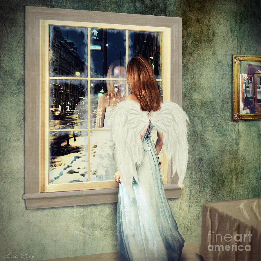 Winter Digital Art - Too Cold for Angels by Linda Lees