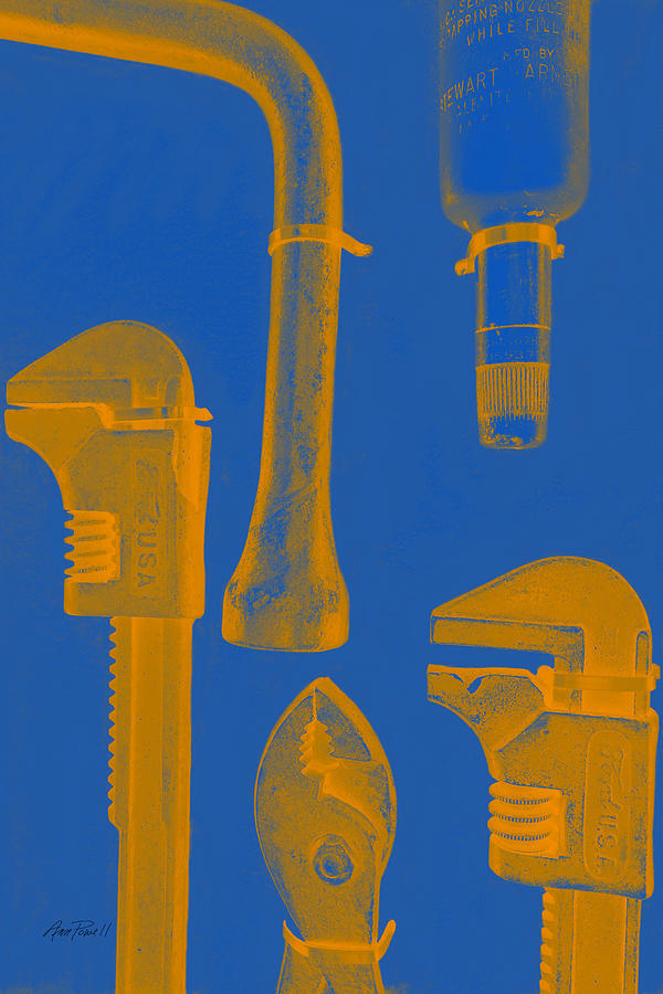 Tool Set in Orange and Blue Photograph by Ann Powell