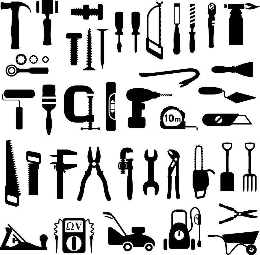 Tools Icons Drawing by Vreemous