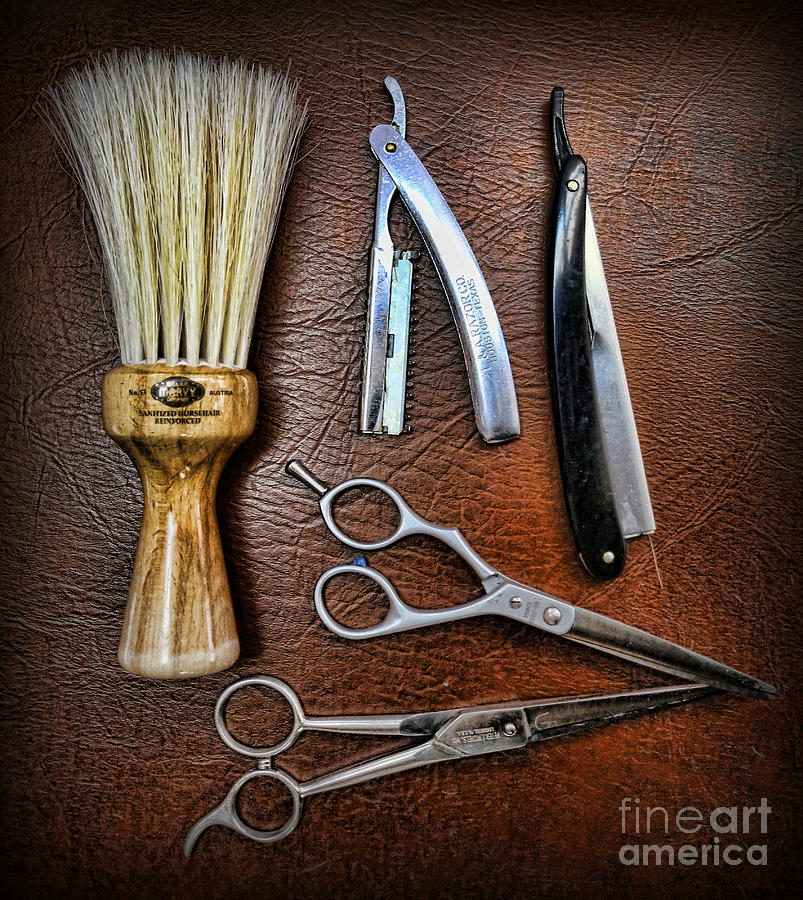 barber tools art