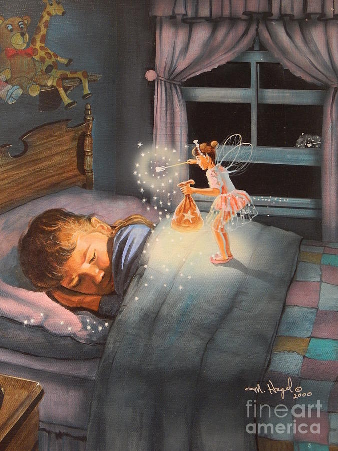 Tooth Fairy - Girl Painting by Michael Hagel