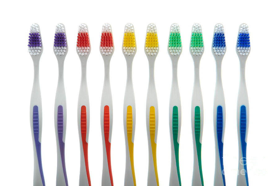 Toothbrush Photograph - Toothbrushes by Olivier Le Queinec