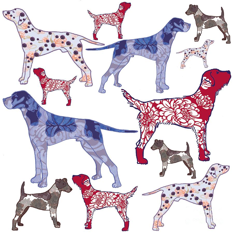Dog Digital Art - Top dogs by Sarah Hough