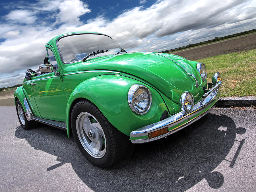 Top Down Cruising - VW Bug Photograph by Gill Billington